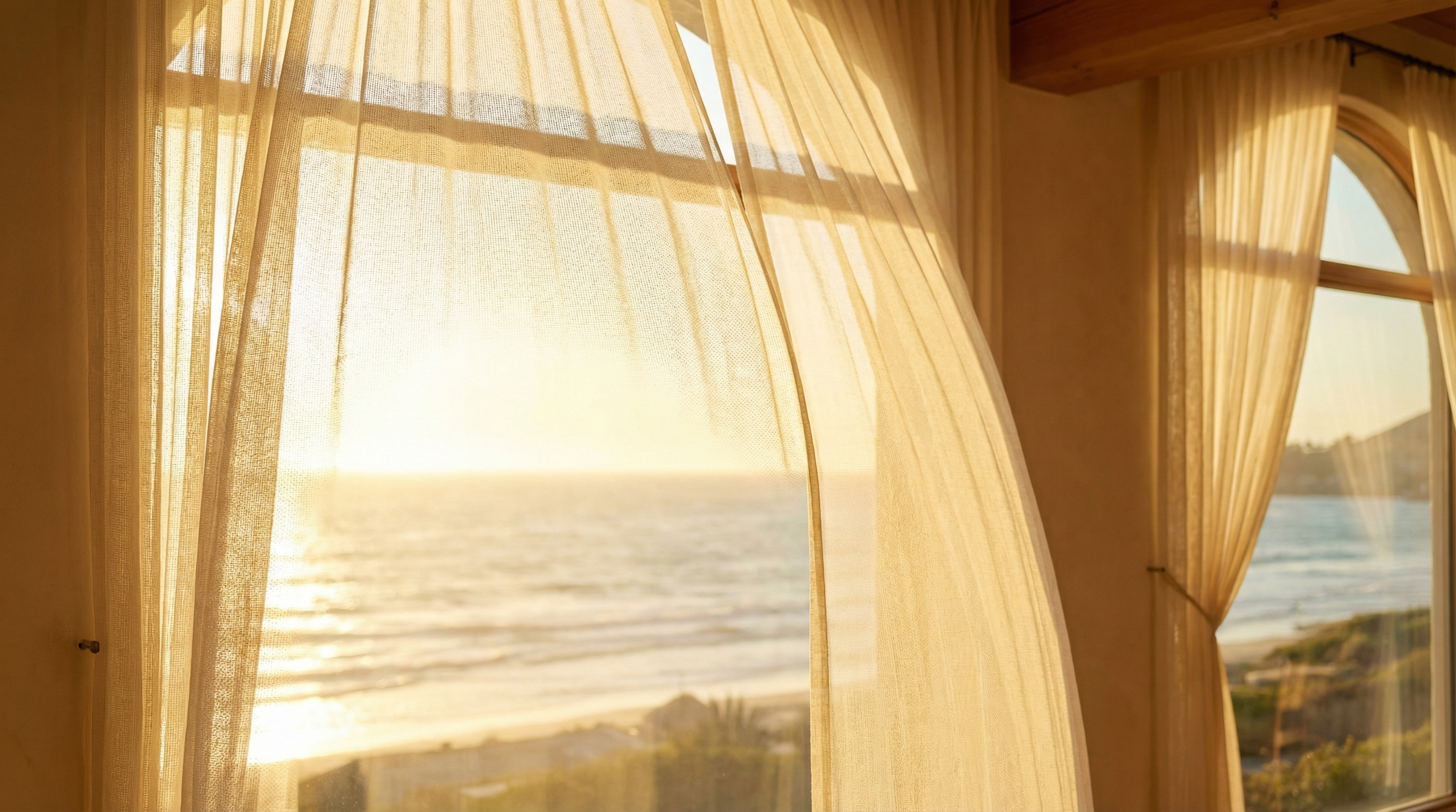 Fine Dining — Malibu — hospitality drapery installation detail 1