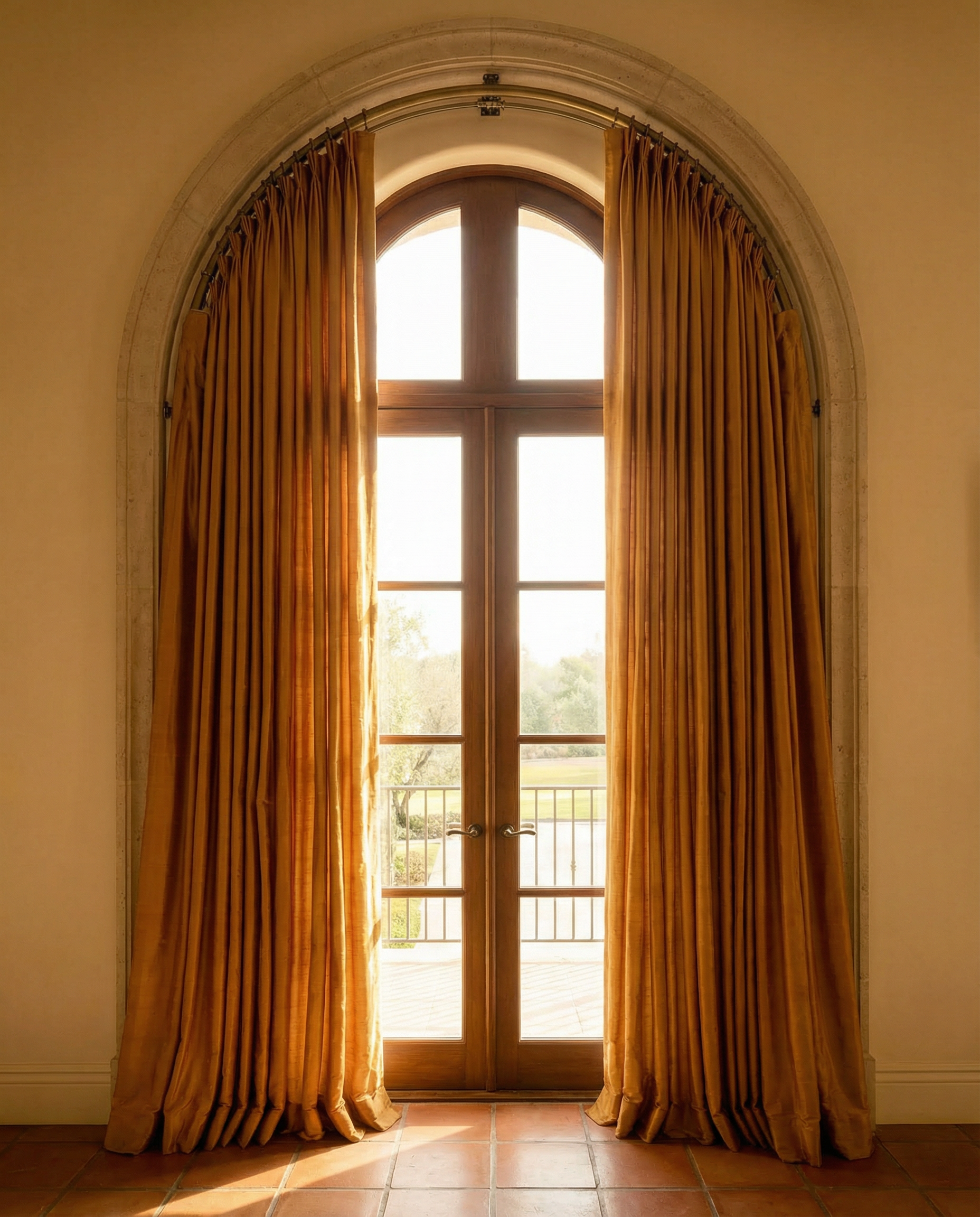 Montecito Estate — residential drapery installation detail 5