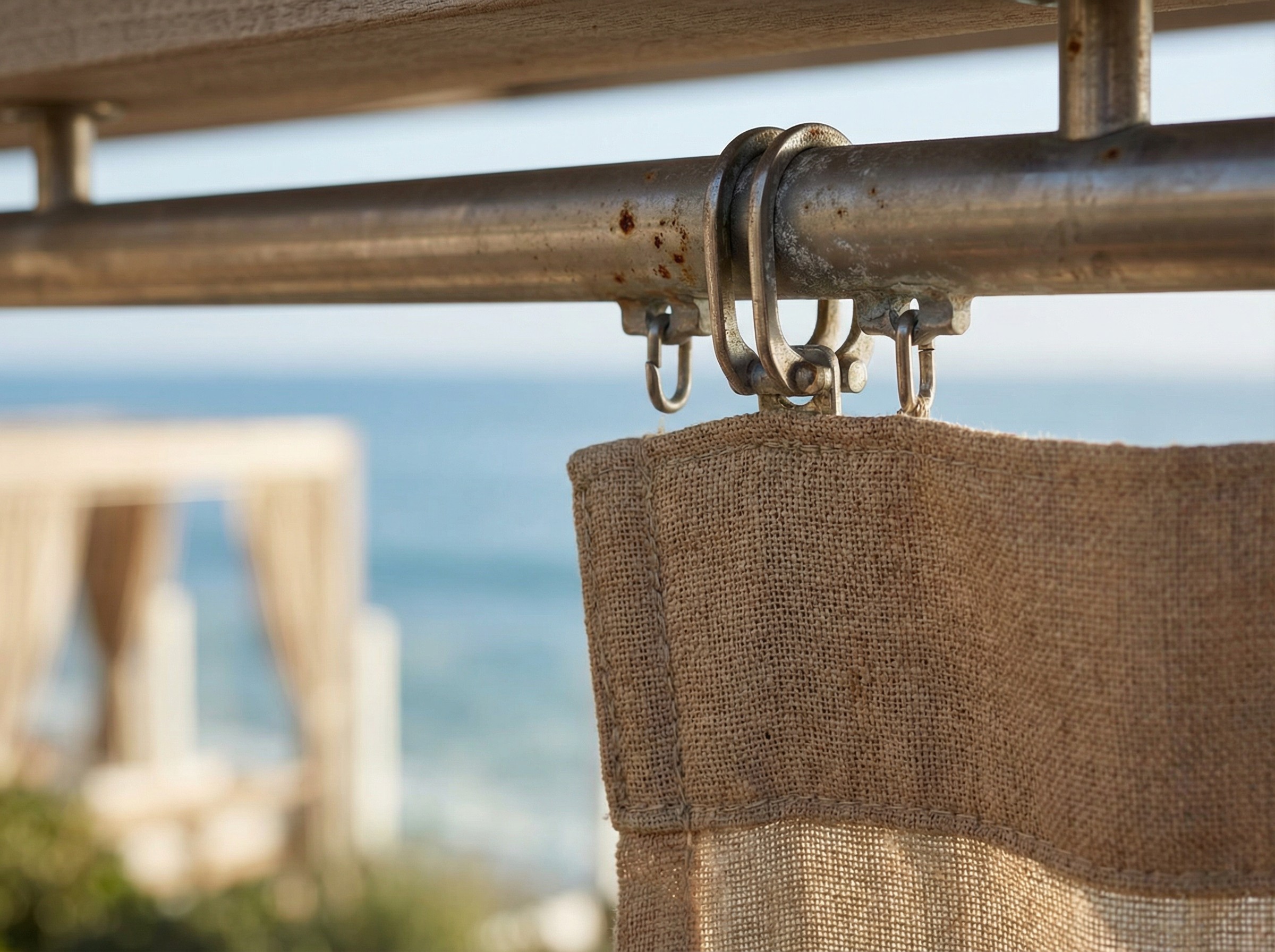 Soho House Malibu — hospitality drapery installation detail 3